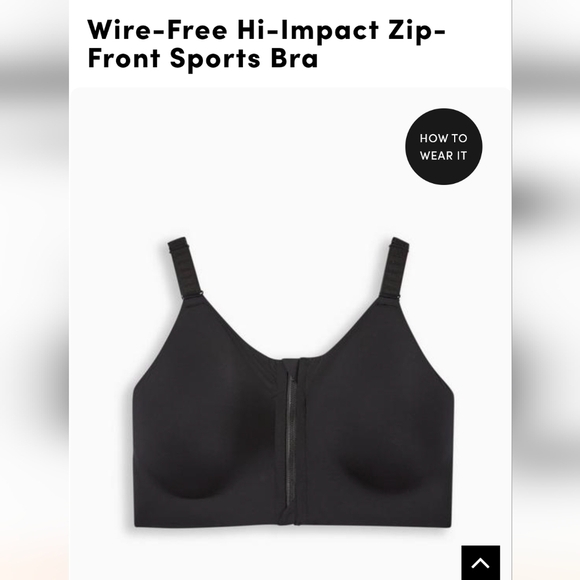 Torrid Sports Bra Wire-Free Hi-Impact Zip-Front , 42DD New - Picture 2 of 11